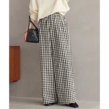 《WEB限定追加予約》コットンツイルギャザーワイドパンツ