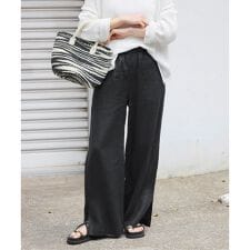 《一部WEB限定追加予約 / 新色 / 新サイズ》麻スリットイージーパンツ