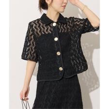 【TORRAZZO DONNA/トラッゾドンナ】ジオメトリックレースシャツ