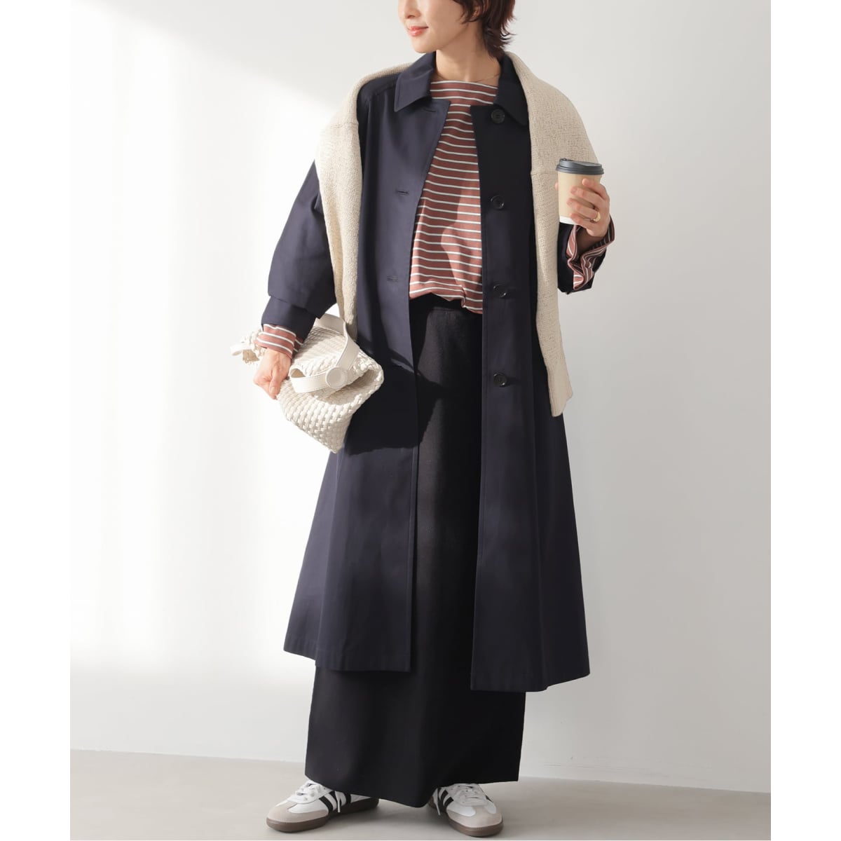 ジャーナルスタンダードレサージュ　ステンカラーコート　グレー journal standard L'essage（ジャーナルスタンダード レサージュ