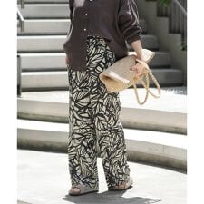 《WEB限定追加予約》リーフプリントイージーパンツ