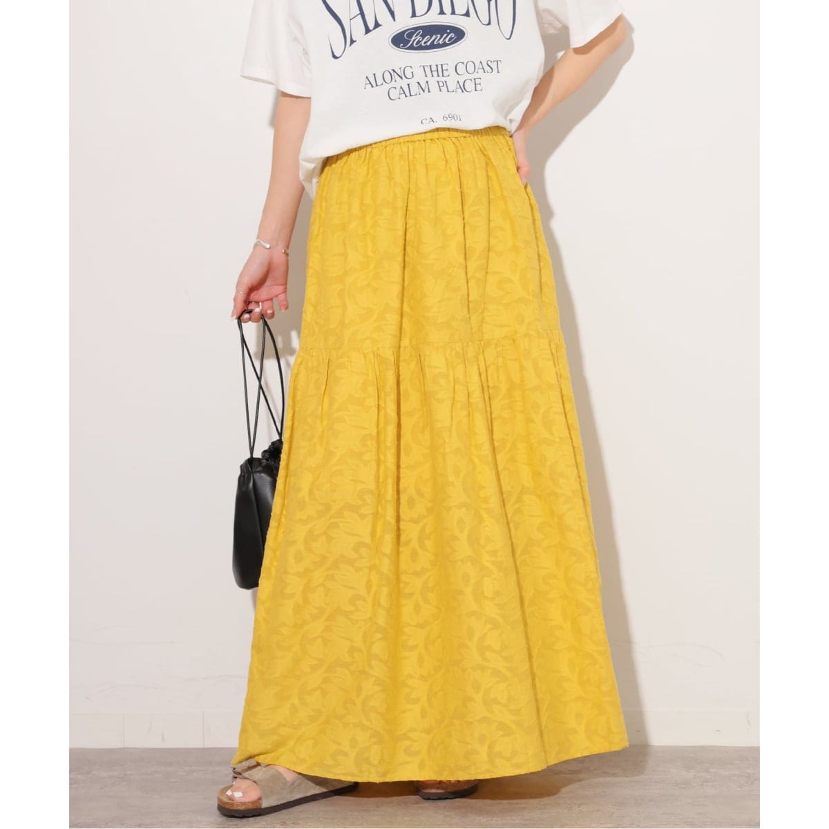 《予約》［26SS新作］コットンジャガードティアードスカート