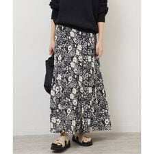 《WEB限定追加予約3》レトロフラワープリントマーメイドスカート