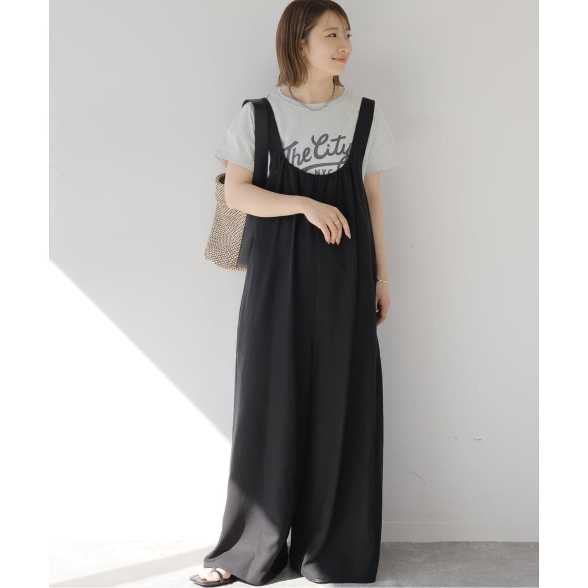 journal standard relume コットンリネンギャザーサロペット JOURNAL STANDARD relume（ジャーナルスタンダード レリューム