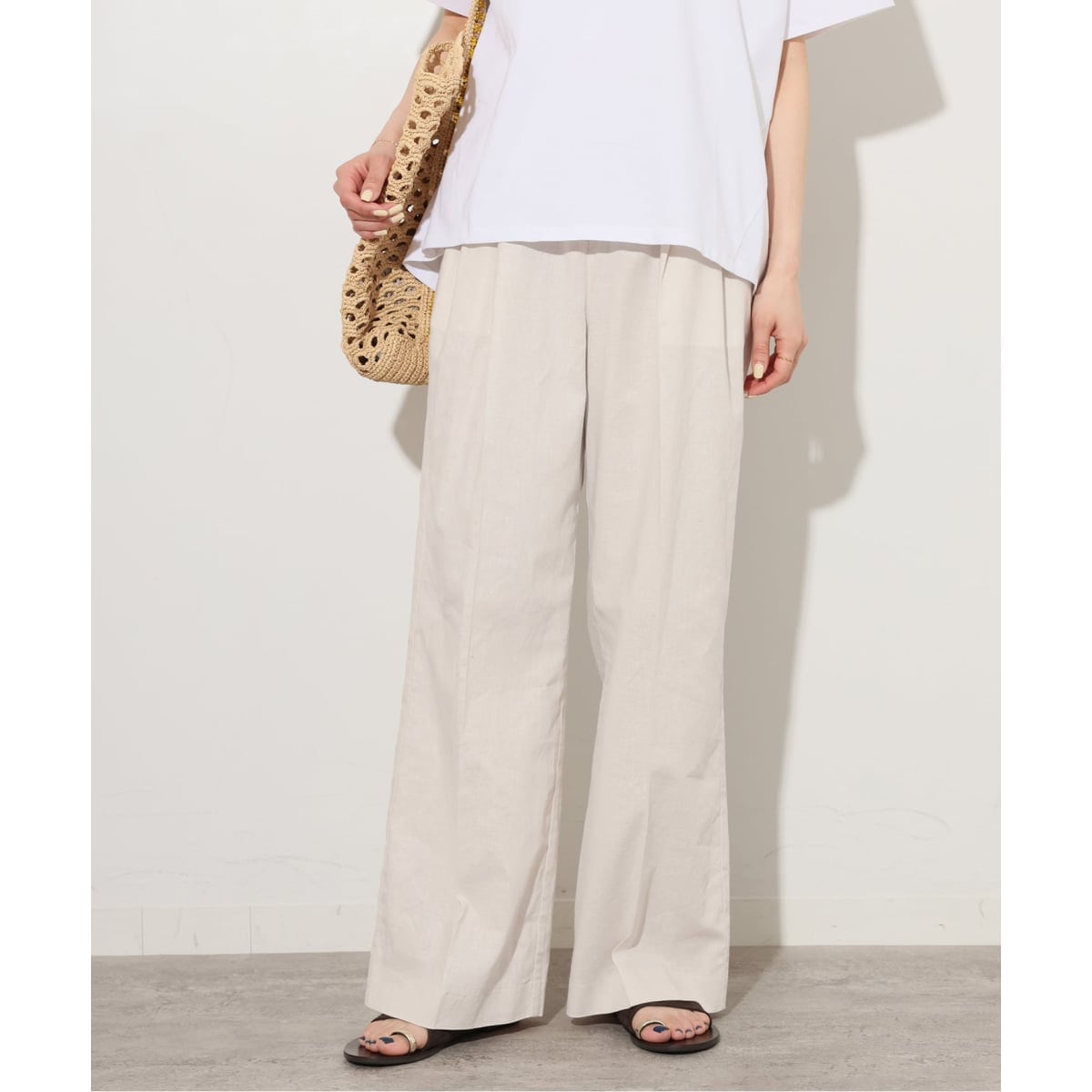 26SS ジャーナルスタンダードレリューム　リネンコットンギャザータックパンツ 追加》リネンコットンギャザータックパンツ | ジャーナルスタンダード