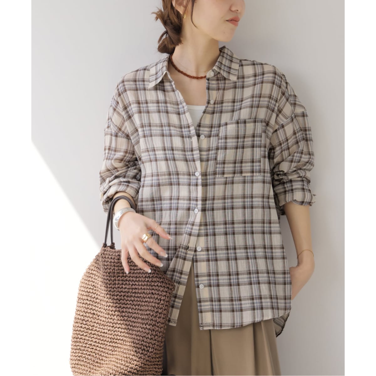 JOURNAL STANDARD relume コットンチェックワッシャーシャツ コットンチェックワッシャーシャツ | ジャーナルスタンダード