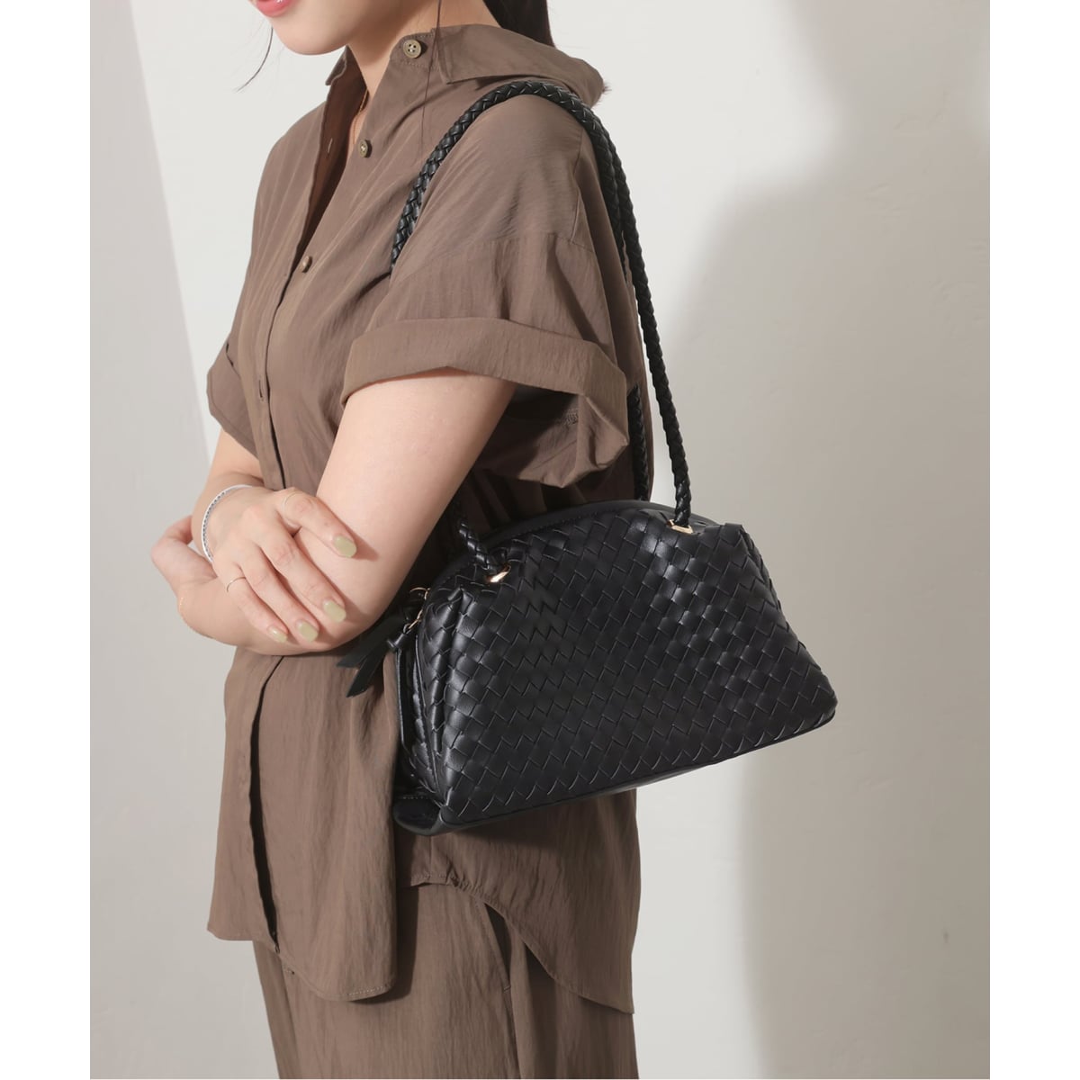 レディースファッション Vintage Chloe ボストンバッグ チェック柄 