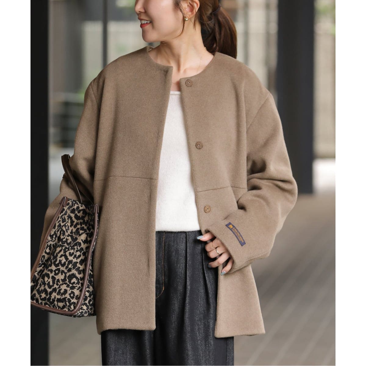 美品　ジャーナルスタンダードレリューム　ノーカラーコート ジャーナルスタンダード(JOURNAL STANDARD) レディース ノーカラー