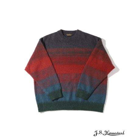 J.S.Homestead】GRADATION MOHAIR MIX CREW KNIT | J.S.ホームステッド 
