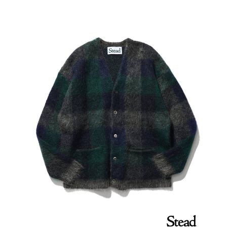 J.S.Homestead / Stead】5G KID-MOHAIR MIX BLOCK CHE | J.S.ホーム 