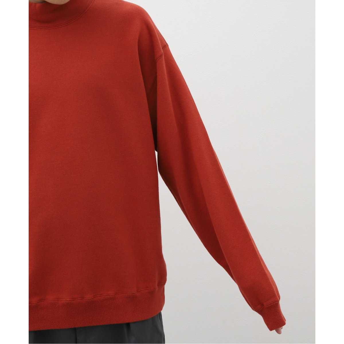 J.S.Homestead】FRENCH TERRY MOCK NECK SWEAT-