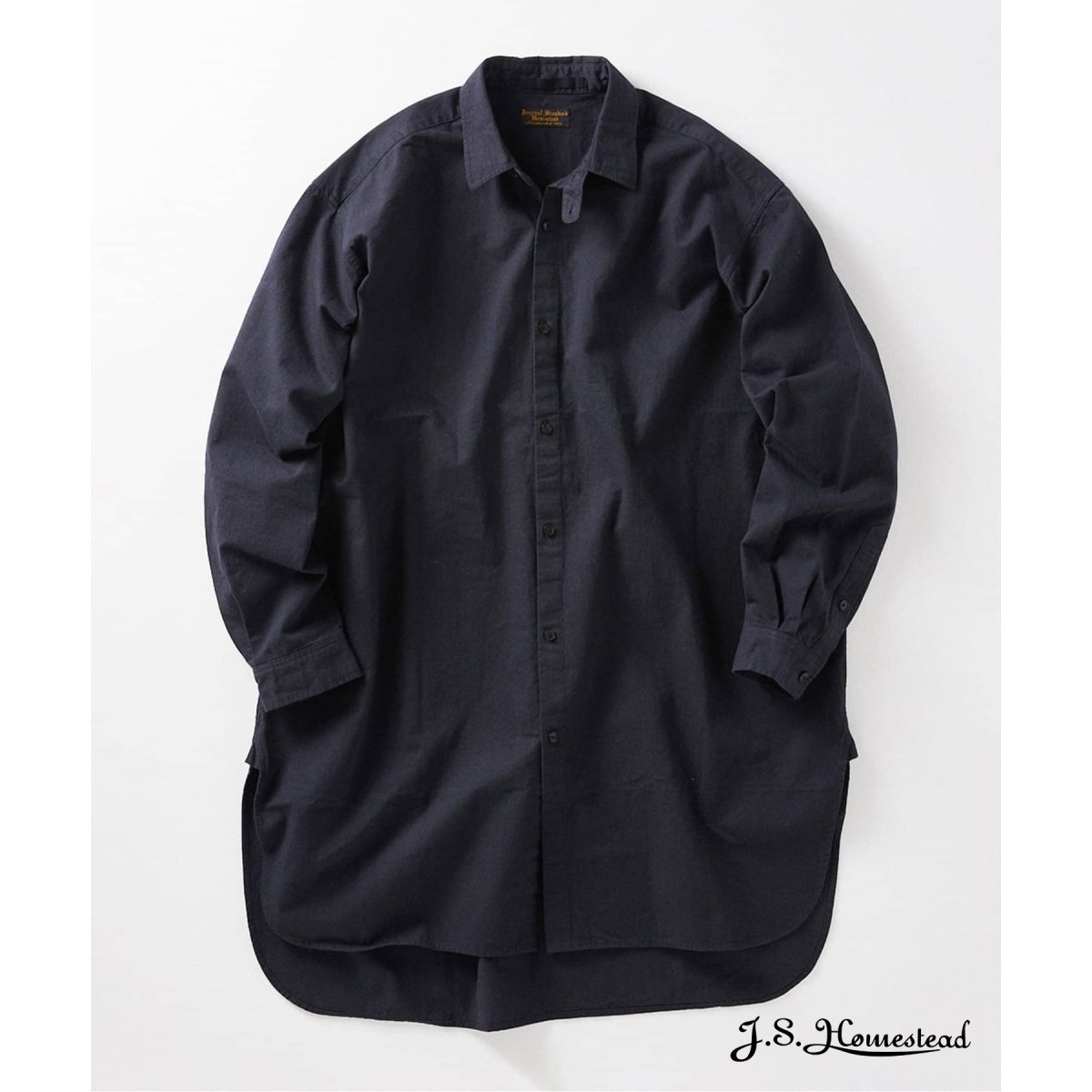 J.S.Homestead / Chin Strap Long shirt (NEP TWILL) | J.S.ホームステッド( J.S.Homestead) | マルイウェブチャネル