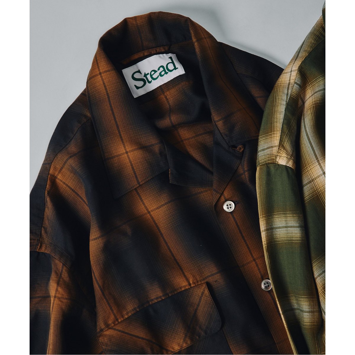 J.S.Homestead / Stead レーヨンオンブレ オープンシャツ | J.S.ホーム