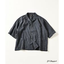 J.S.Homestead / ミニ チェック リラックス オープン カラー シャツ