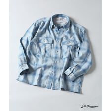 《予約》J.S.Homestead / インディゴ チェック ミリタリー シャツ