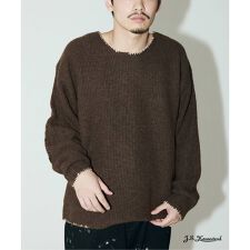 《予約》J.S.Homestead / ブランケット ステッチ リブ ニット