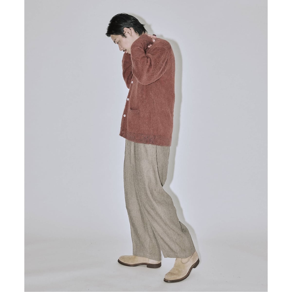 J.S.Homestead / アルパカ 混 ヘザー カーディガン | J.S.ホーム