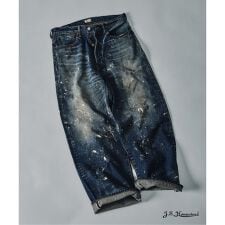 《予約》J.S.Homestead / エイジングデニム ワイド 5ポケ ペイント