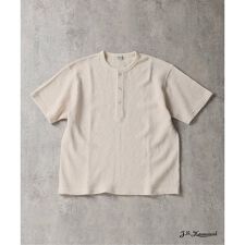 J.S.Homestead / レノ メッシュ ファブリック ヘンリー ネック Tシャツ 
