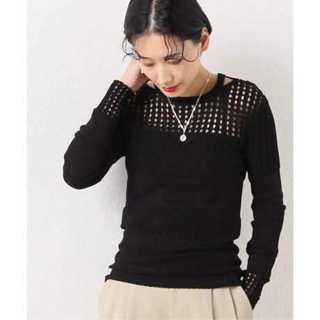 3.1PHILLIP LIM/3.1 フィリップ リム】 LS POINTELLE PULLOVER:ニット 