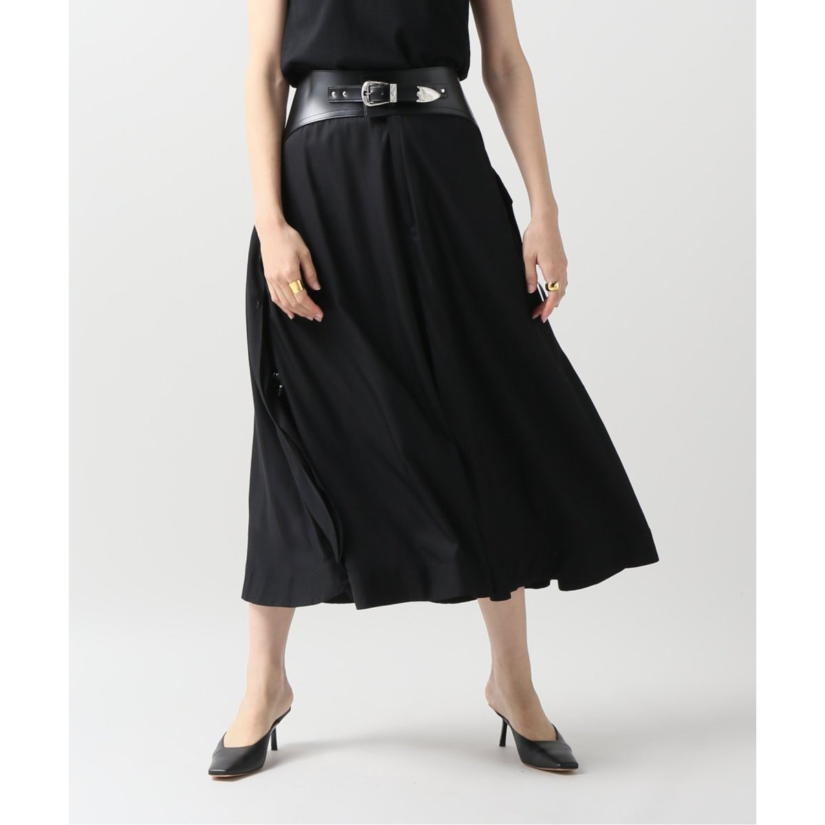 TOGA PULLA/トーガプルラ】Rayon belt skirt：スカート | ジャーナル