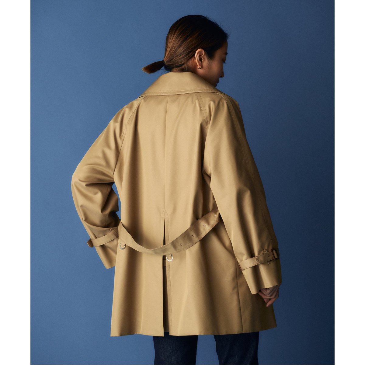 別注【Aquascutum/アクアスキュータム】xLESSAGE ショートトレンチ