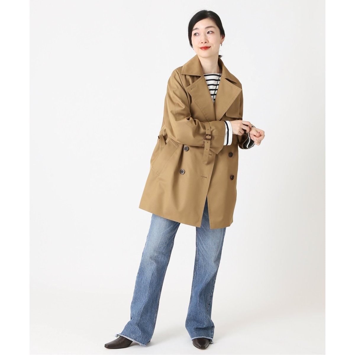 別注【Aquascutum/アクアスキュータム】xLESSAGE ショートトレンチ