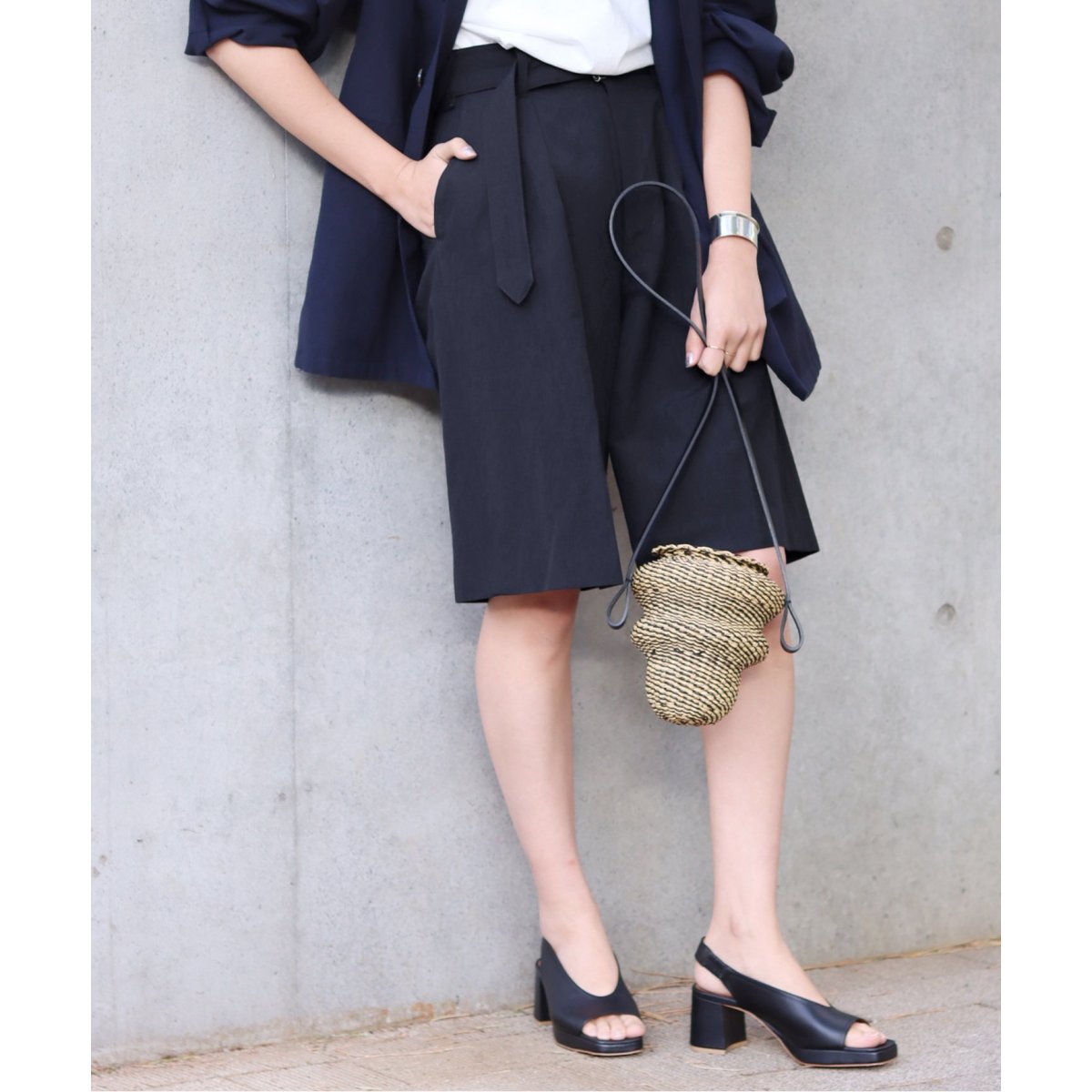 JANE SMITH ショートパンツ サイズ34 JANE SMITH/ジェーンスミス coton polyester twill short パンツ