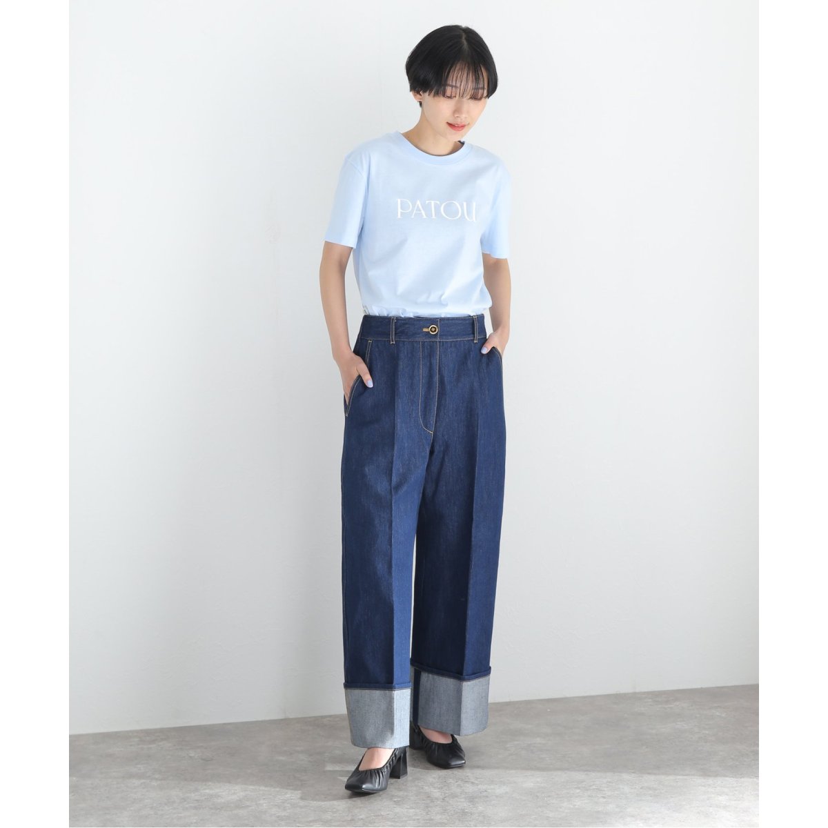 新品⭐︎PATOU パトゥ Cuffed wide-leg trousers - agedor.ma