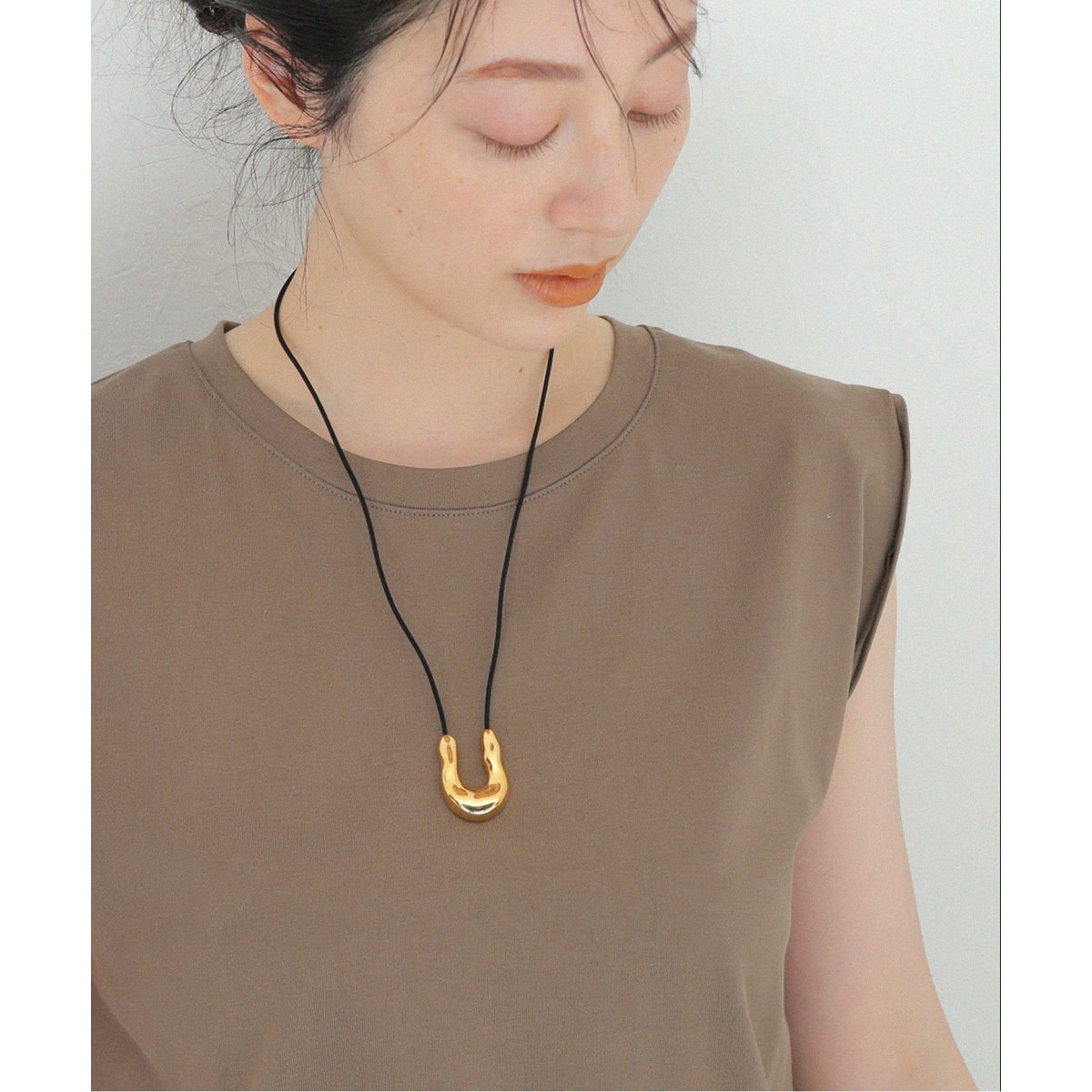 AGMES/アグメス】WISH-BONE PENDANT GOLD VERMEIL：ネックレス