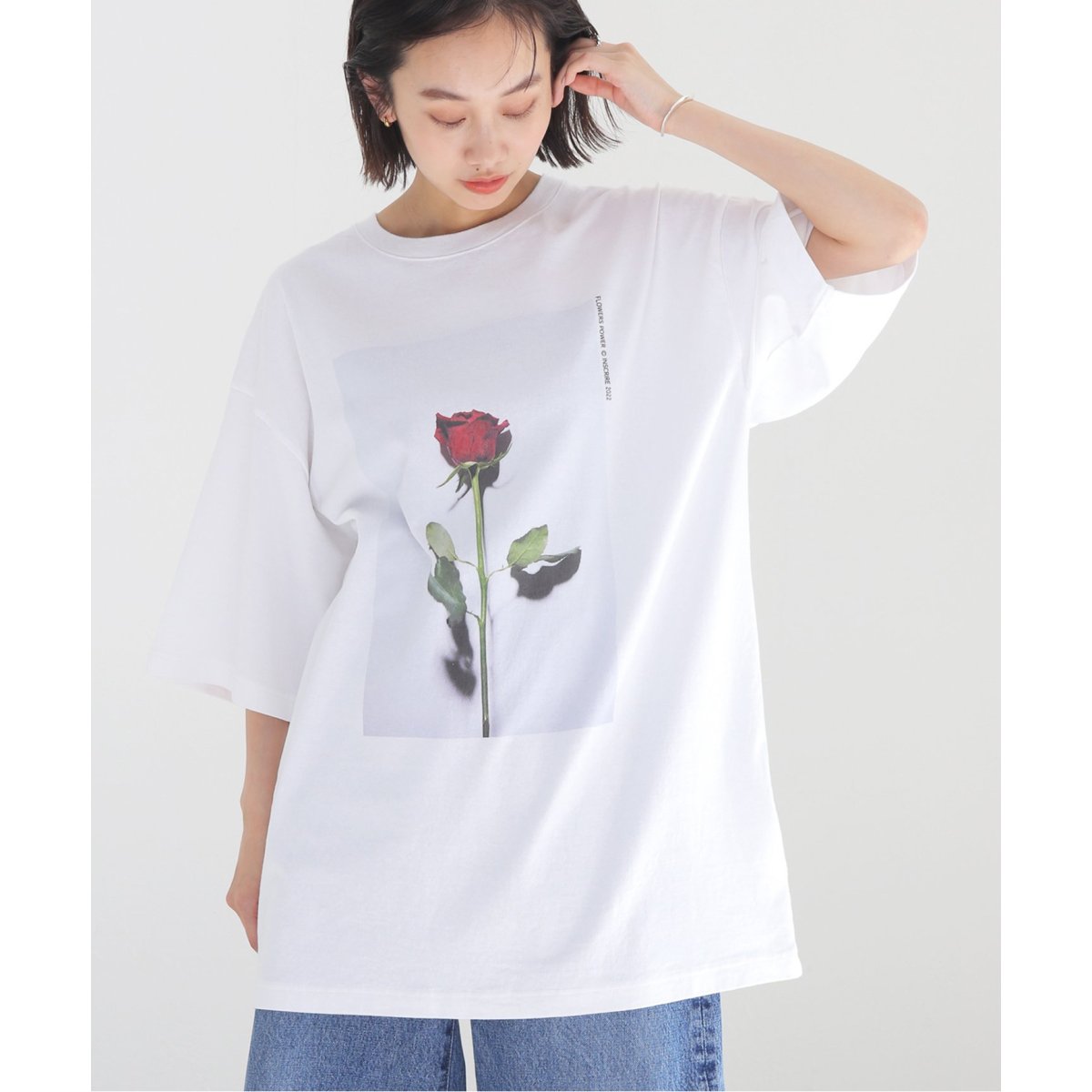 INSCRIRE(アンスクリア) FLOWERS POWER ラグランTシャツ INSCRIRE/アンスクリア】FLOWERS POWER：Tシャツ | ジャーナル