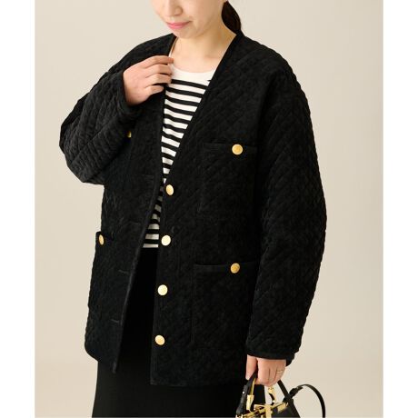 ベロアキルティングVネックブルゾン | ジャーナルスタンダード  