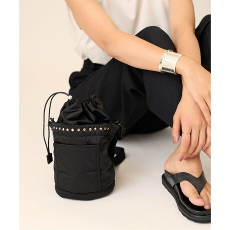 追加》【MACKINTOSH×PORTER】STUDS BUCKET BAG MINI：ショルダー 