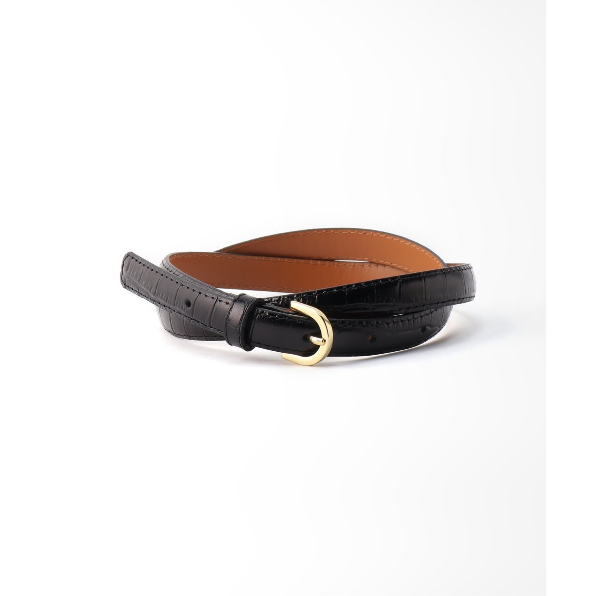 【MAISON BOINET/メゾンボワネ】15mm belt in calf printed：ベル 