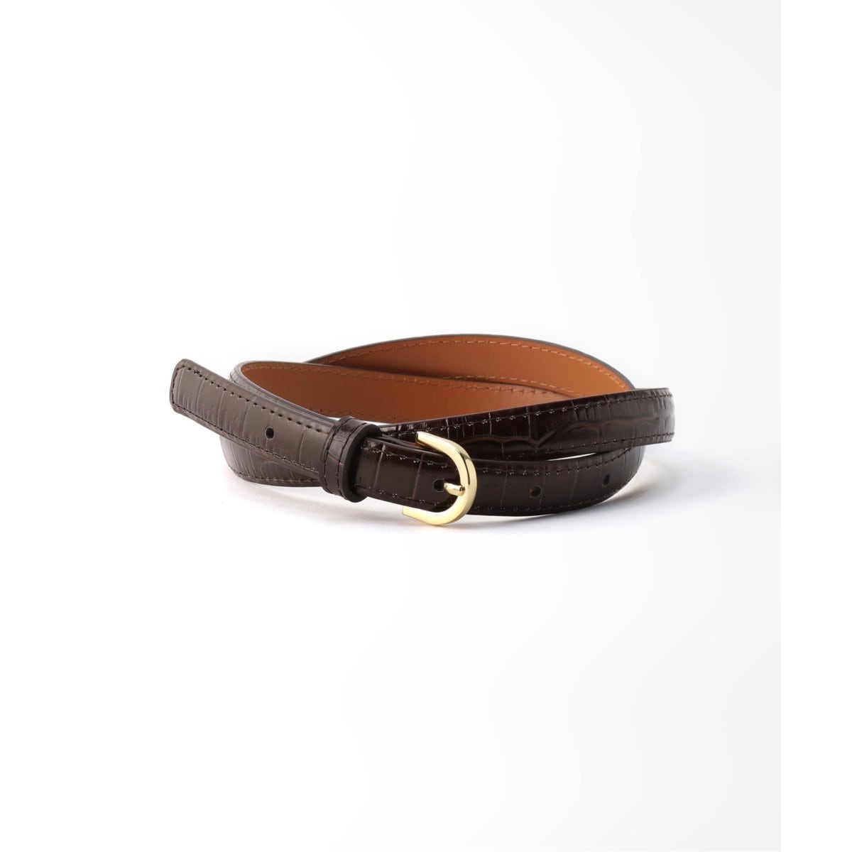 MAISON BOINET 15mmベルトin calf grainedキャメル MAISON BOINET/メゾンボワネ】15mm belt in calf printed:ベル