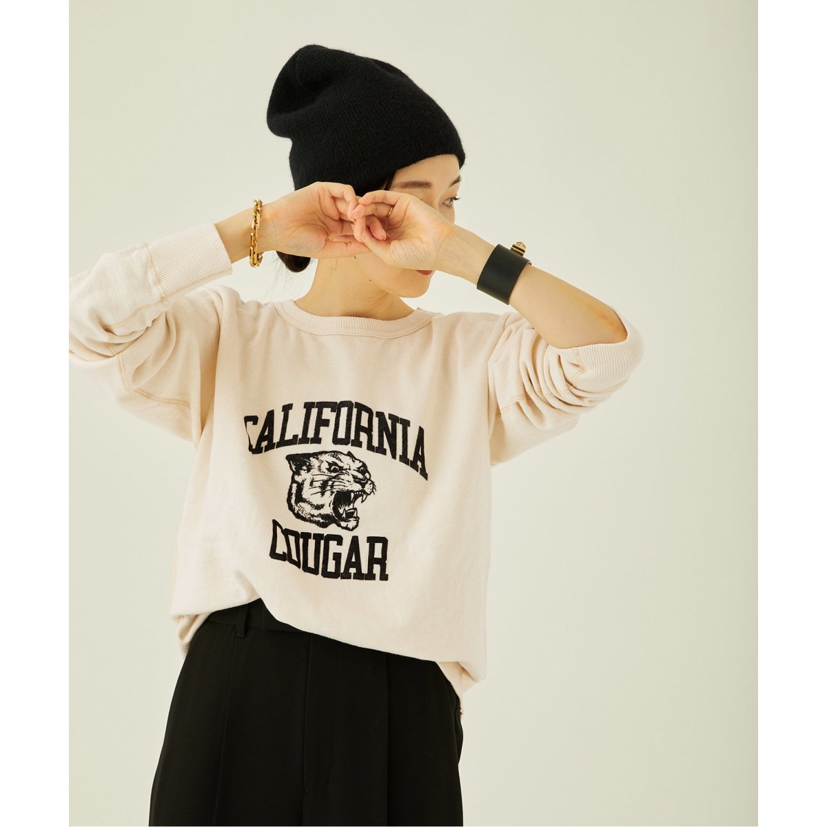 MIXTA/ミクスタ】CA COUGAR CREW NECK SWEAT-