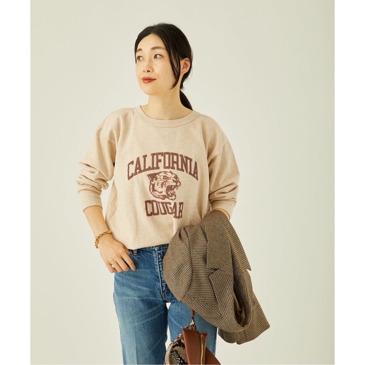 MIXTA/ミクスタ】CA COUGAR CREW NECK SWEAT SET IN：スウェット