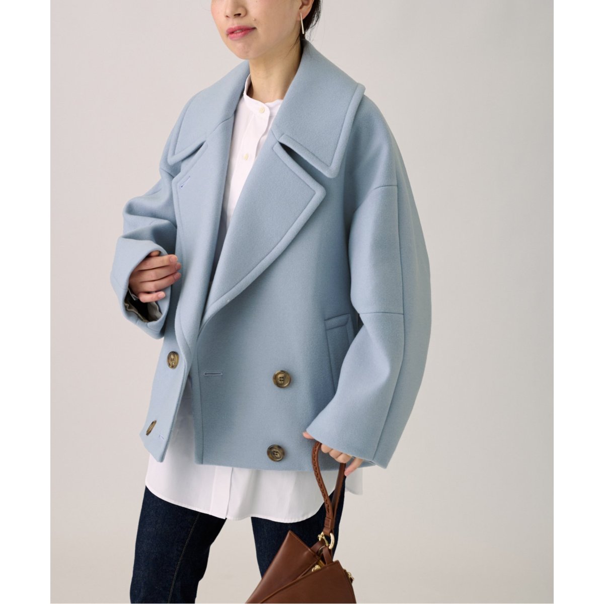 ☆美品☆STUMBLY 別注ジャーナルスタンダードビッグシルエット　ピーコート 別注》【STUMBLY / スタンブリー】BIG SILHOUETTE PEA JACKET