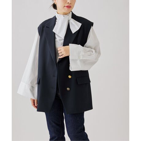 ウールトリコチンオーナメントボタン ベスト | ジャーナルスタンダード  