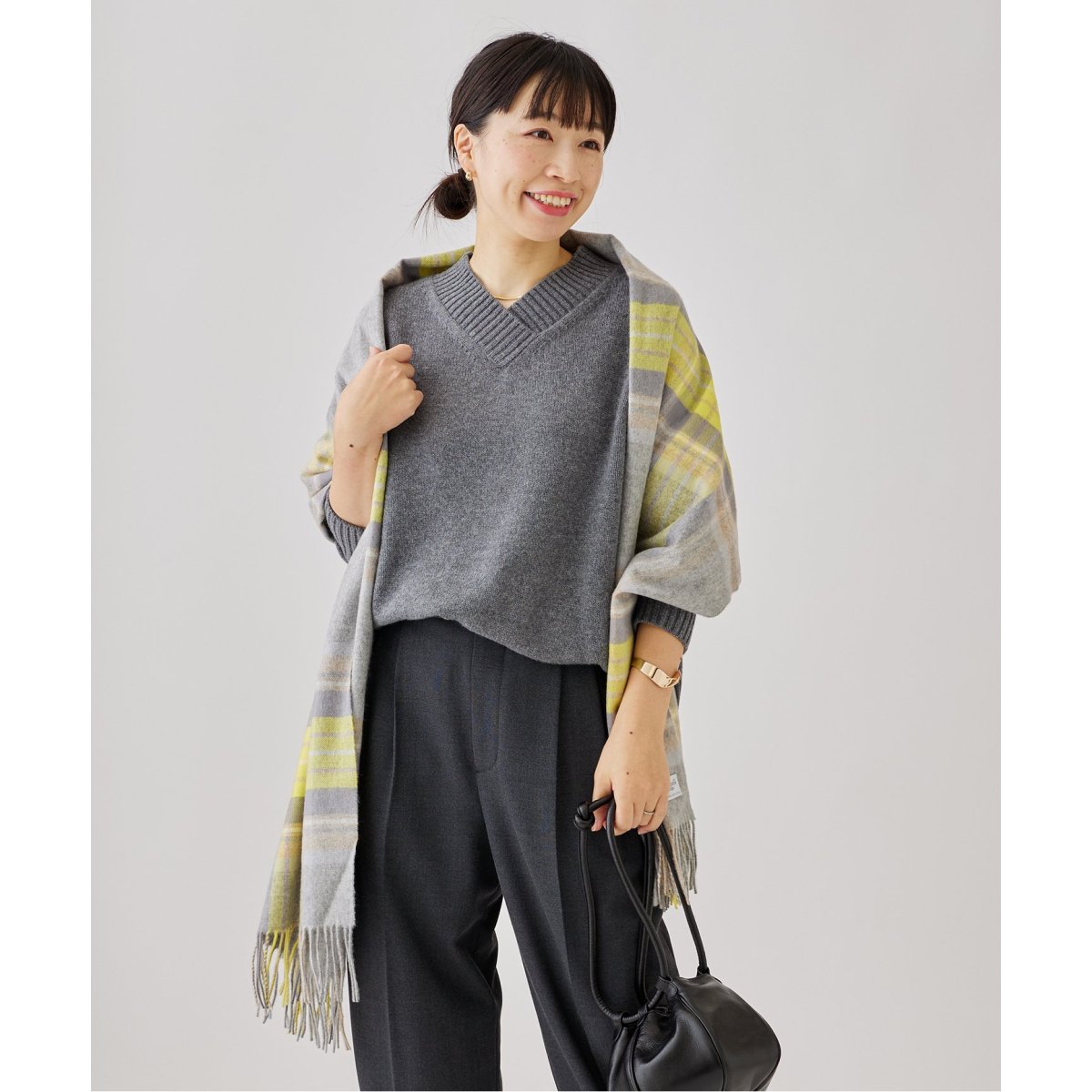 ニット/セーター ADAWAS - ADAWAS CASHMERE BLENDED C/N ADAWAS/アダワス】 CASHMERE BLENDED V-NECK TOP：ニット