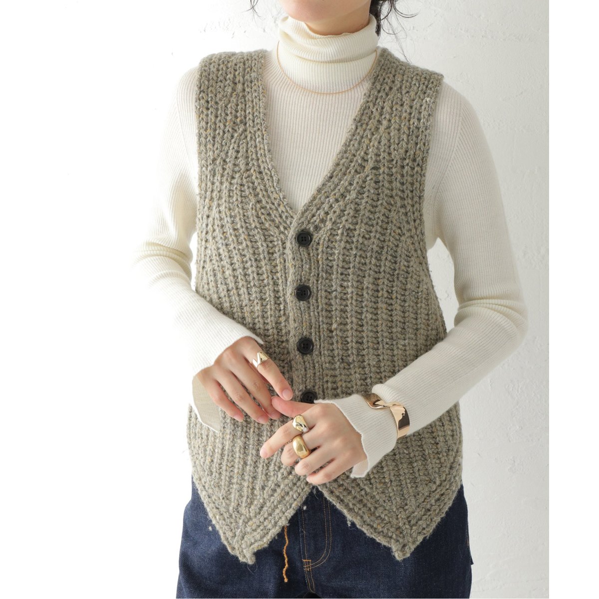 inscrire アンスクリア　サマーツイード　ジレ inscrire アンスクリア サマーツイード ジレ INSCRIRE/アンスクリア