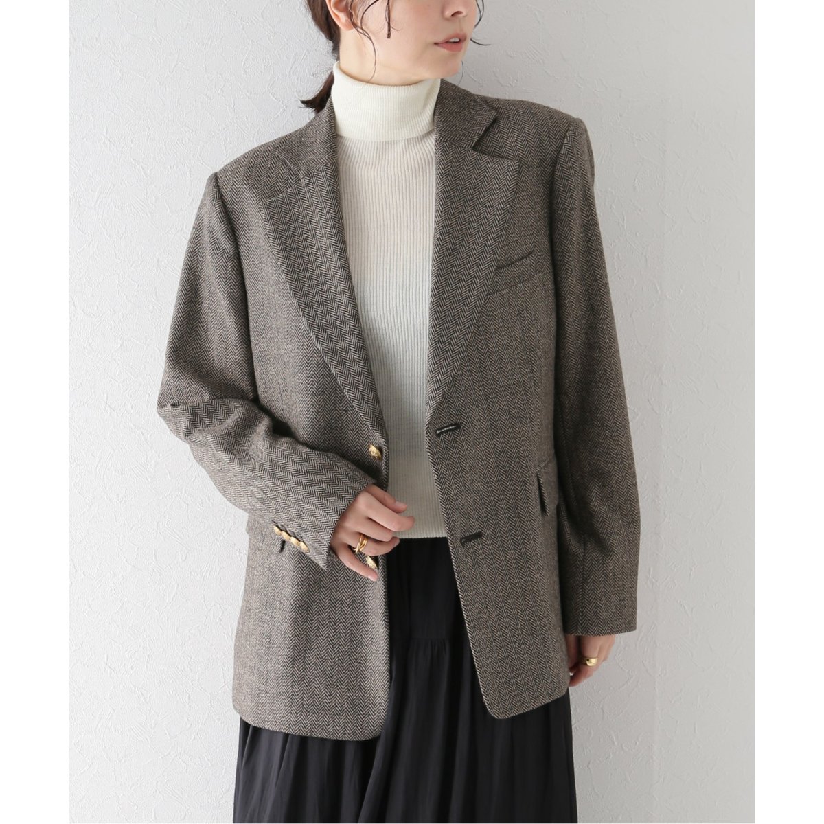 the newhouse オーバーサイズ ブラック ダウンジャケット AT HEART