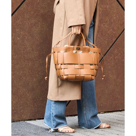 予約》【ZANCHETTI / ザンケッティ】WOVEN MIDI SHOPPER：バッグ 