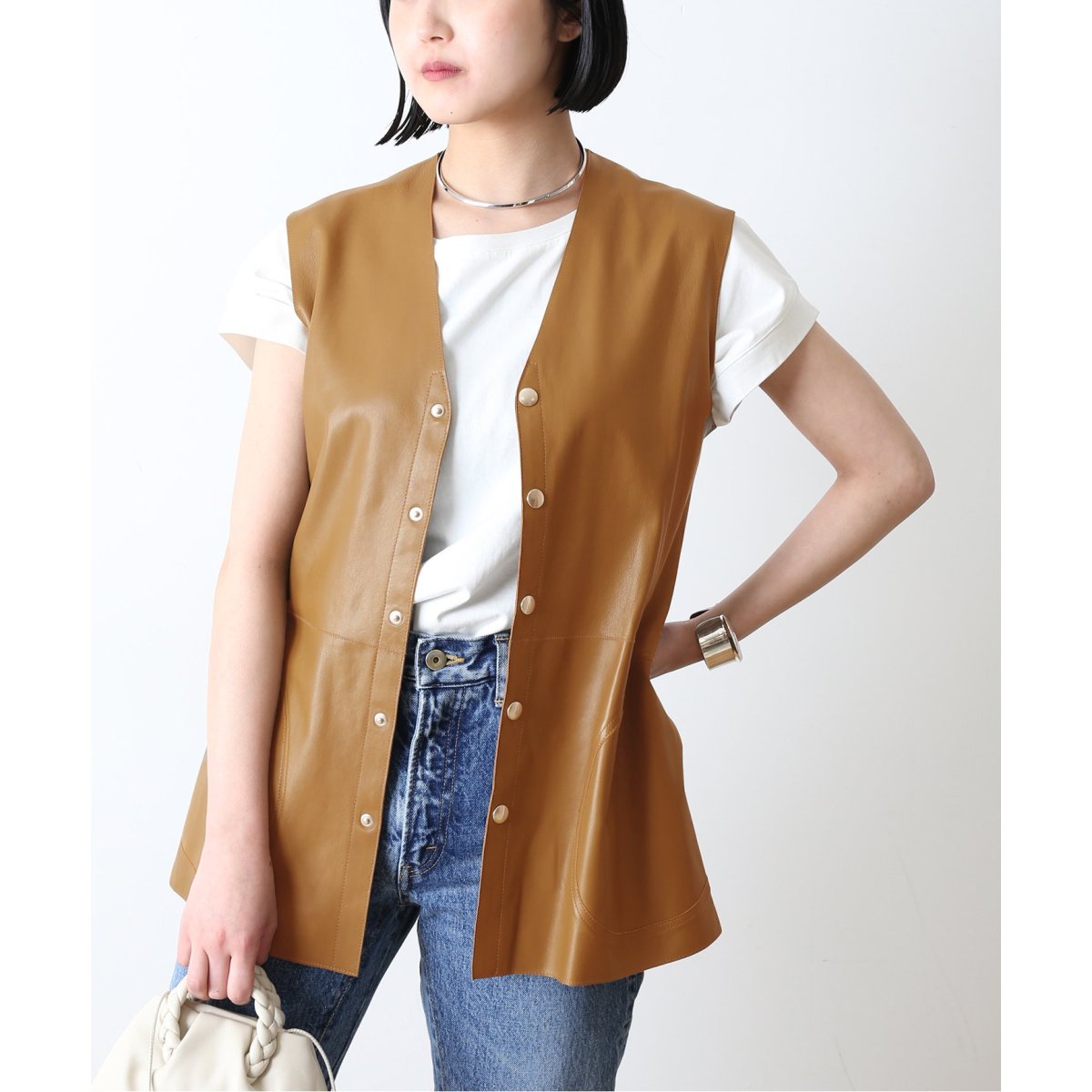 inscrire アンスクリア　サマーツイード　ジレ inscrire アンスクリア サマーツイード ジレ INSCRIRE/アンスクリア