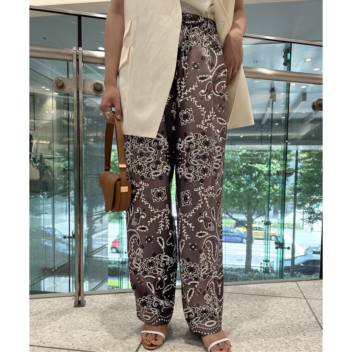 新品！25SS今季L'ESSAGE別注manipuriマニプリ プリントパンツ 追加2》《別注》【MANIPURI/マニプリ】ロングパンツ