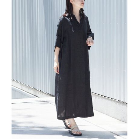 追加2》60リネン スタンドカラーワンピース | ジャーナルスタンダード  