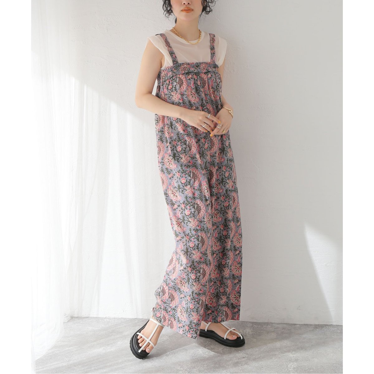 H.A.O / ハオ】Block Print Jumpsuit：サロペット | ジャーナルスタンダード レサージュ(journal standard  L'essage) | マルイウェブチャネル