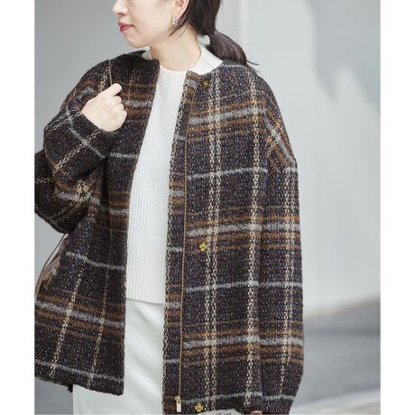 SUPER140S/MARINI クルーネックショートコート | ジャーナル  