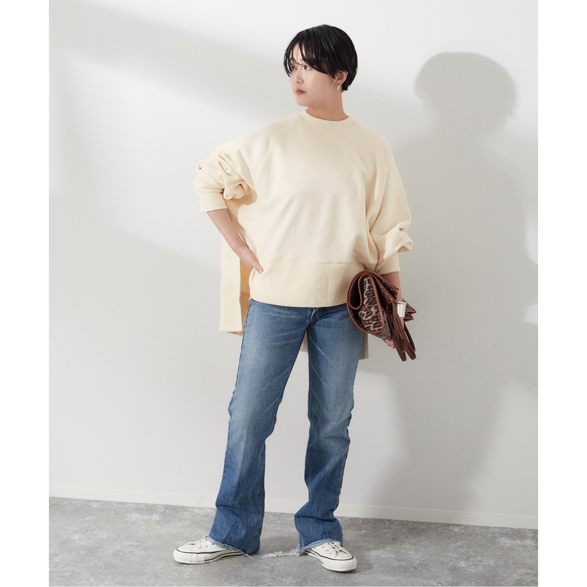 THE FLATS/ザ フラッツ】SIDE SLIT BIG SWEAT：スウェット