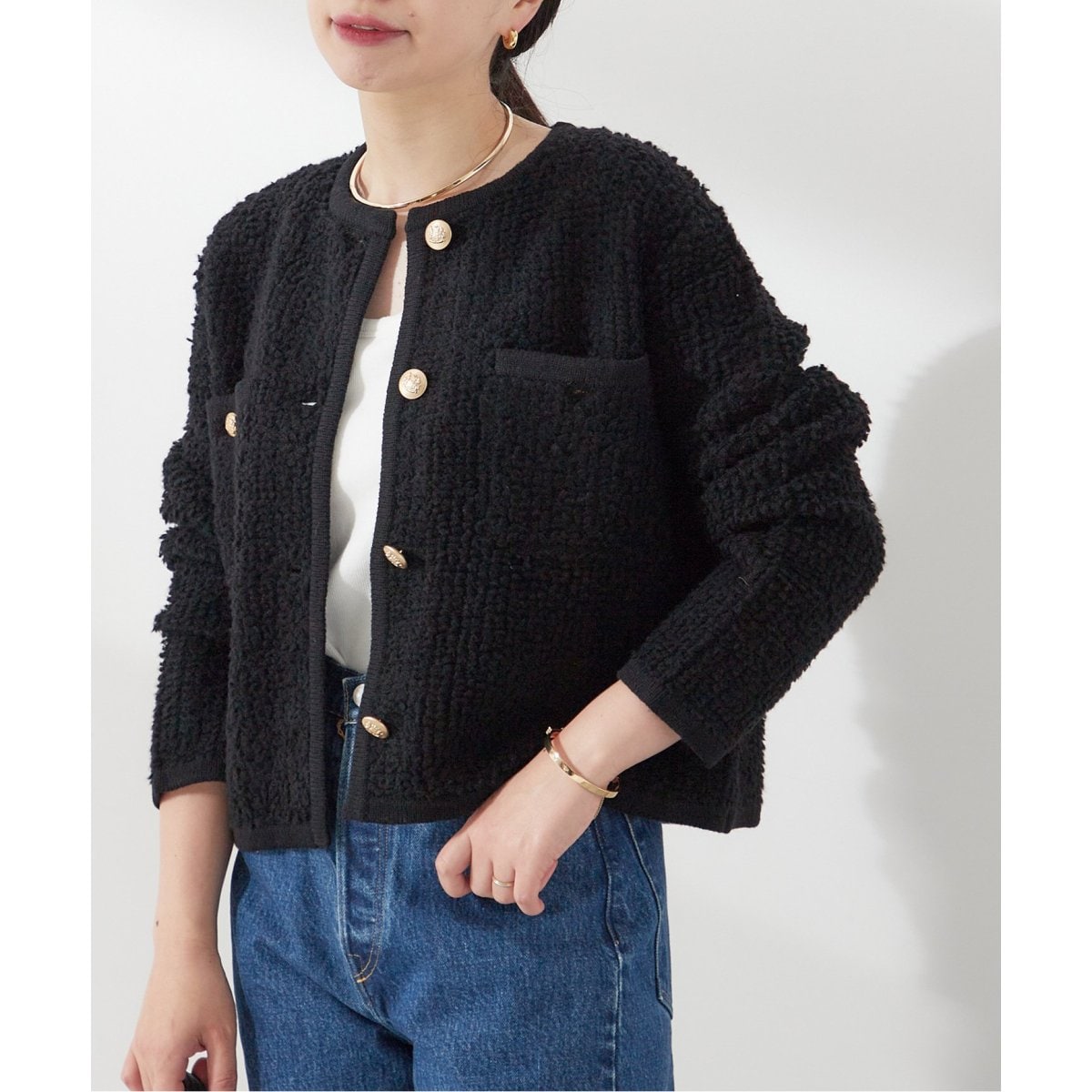 【ADAWAS/アダワス】ADAWAS-301-01/LOOPKNITTEDJACKET：カーデ